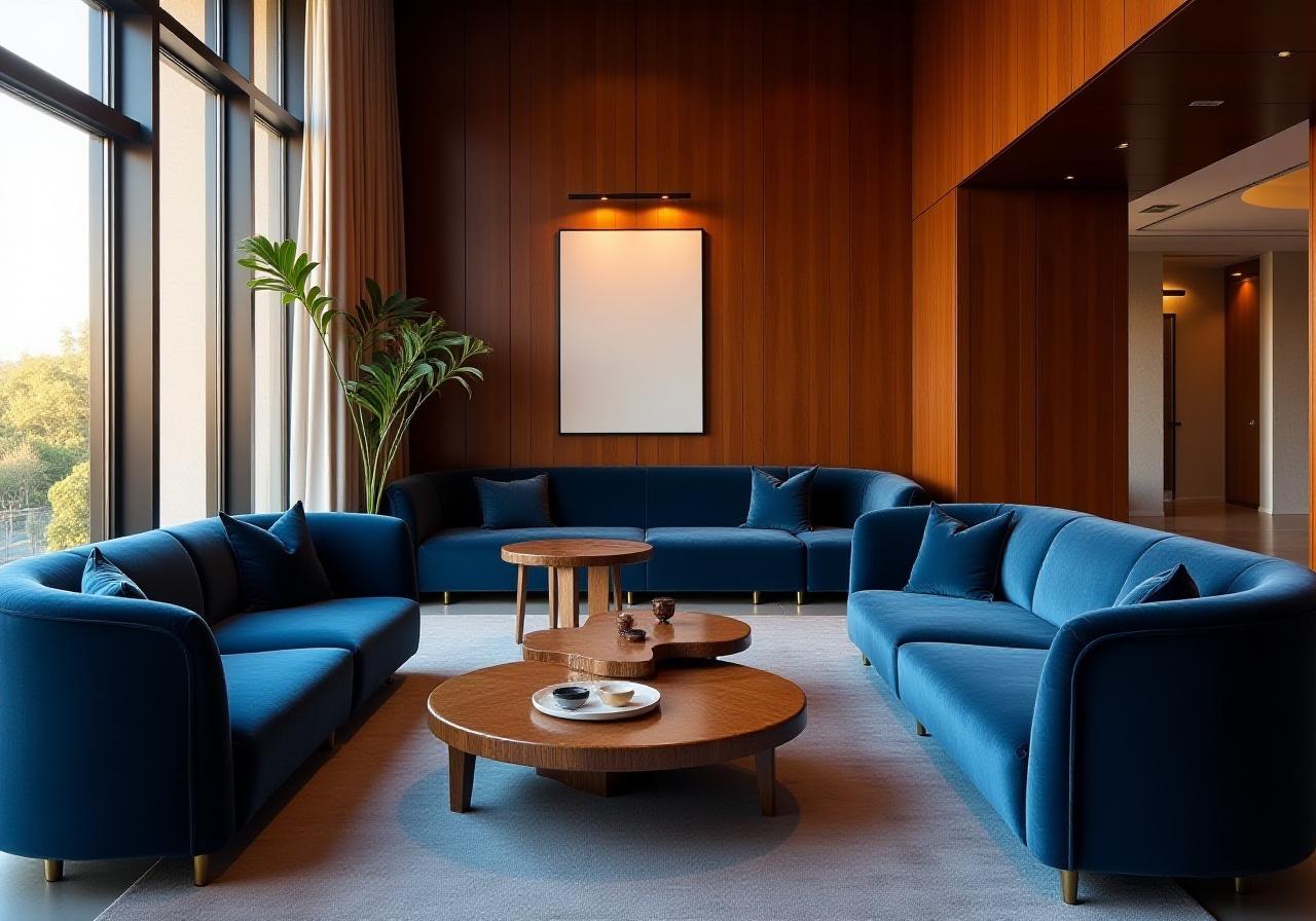 Luxury hotel lounge with bespoke arctic-inspired furniture